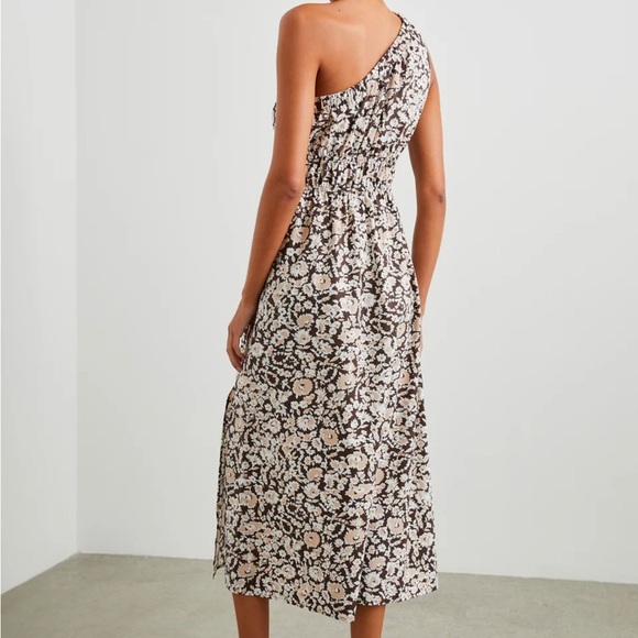 NWT RAILS Selani midi One Shoulder Dress Russet Floral - Picture 2 of 8